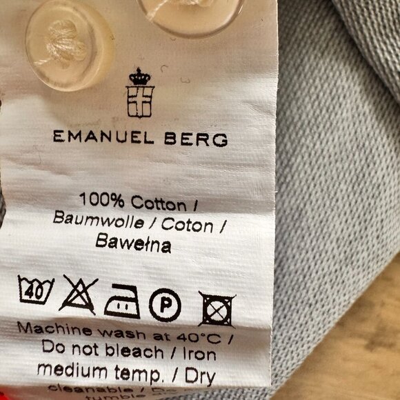 Emanuel Berg Modern Fit Cotton Short Sleeve Polo Shirt Grey - Picture 7 of 9